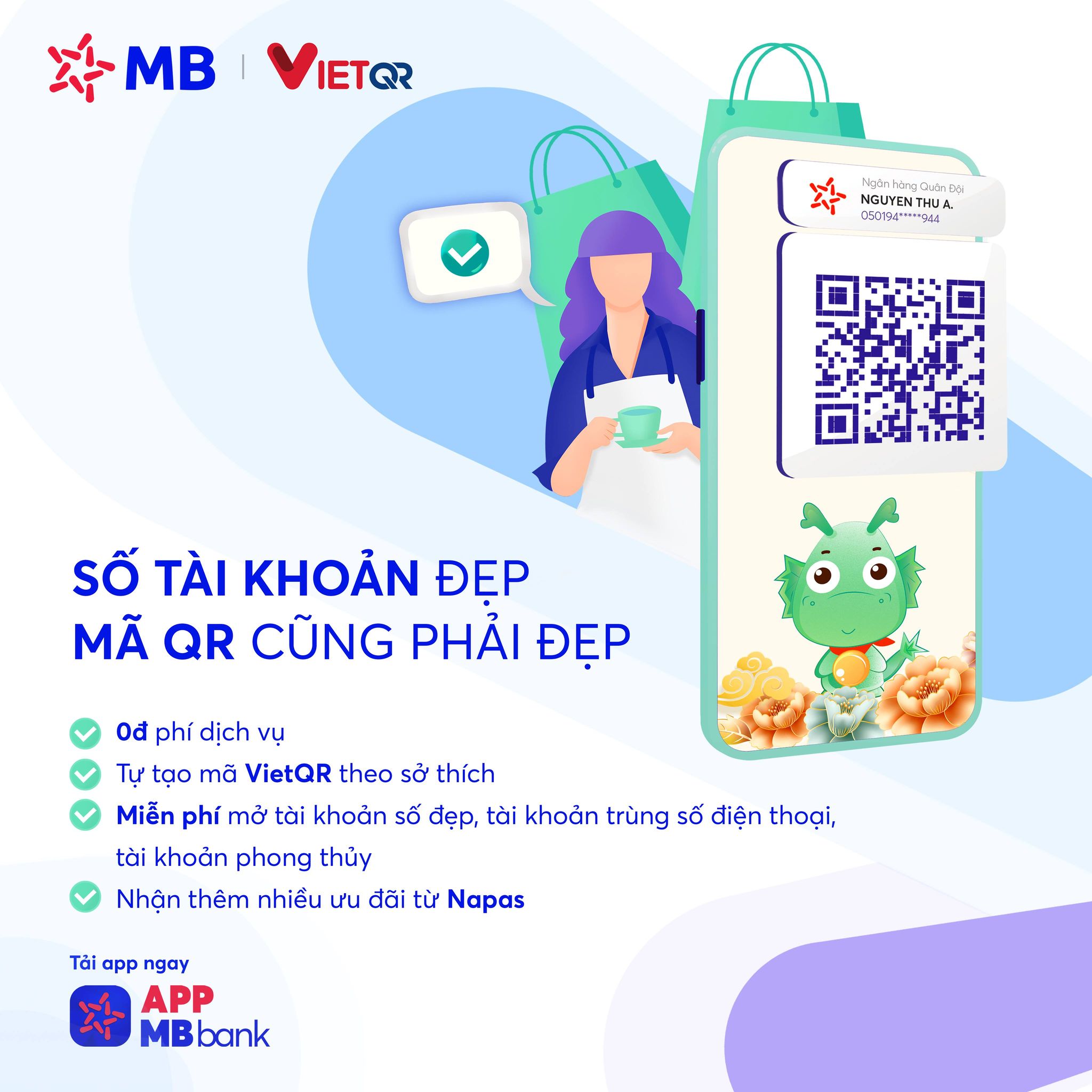 MB tiên phong triển khai tính năng tự tạo và thanh toán Vietqr không tiền mặt